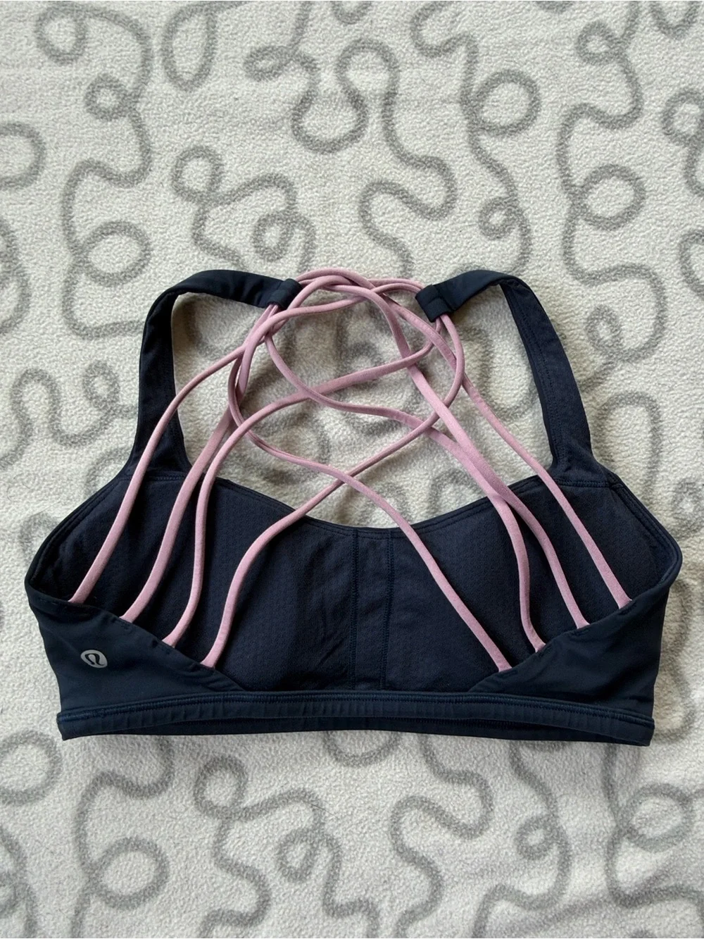 Lululemon Free to Be Bra Wild in True Navy/Pink Puff